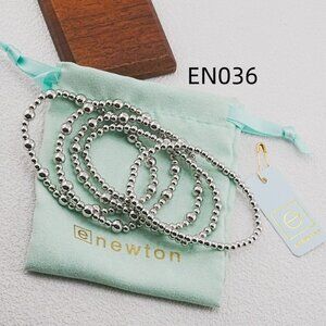 Enewton Platinum Bead Five-Piece Bracelet Set